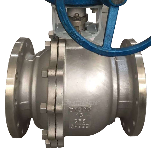 Worm Gear Flange SS Ball Valve2